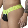 CandyMan String en dentelle Beltis Noir-Jaune